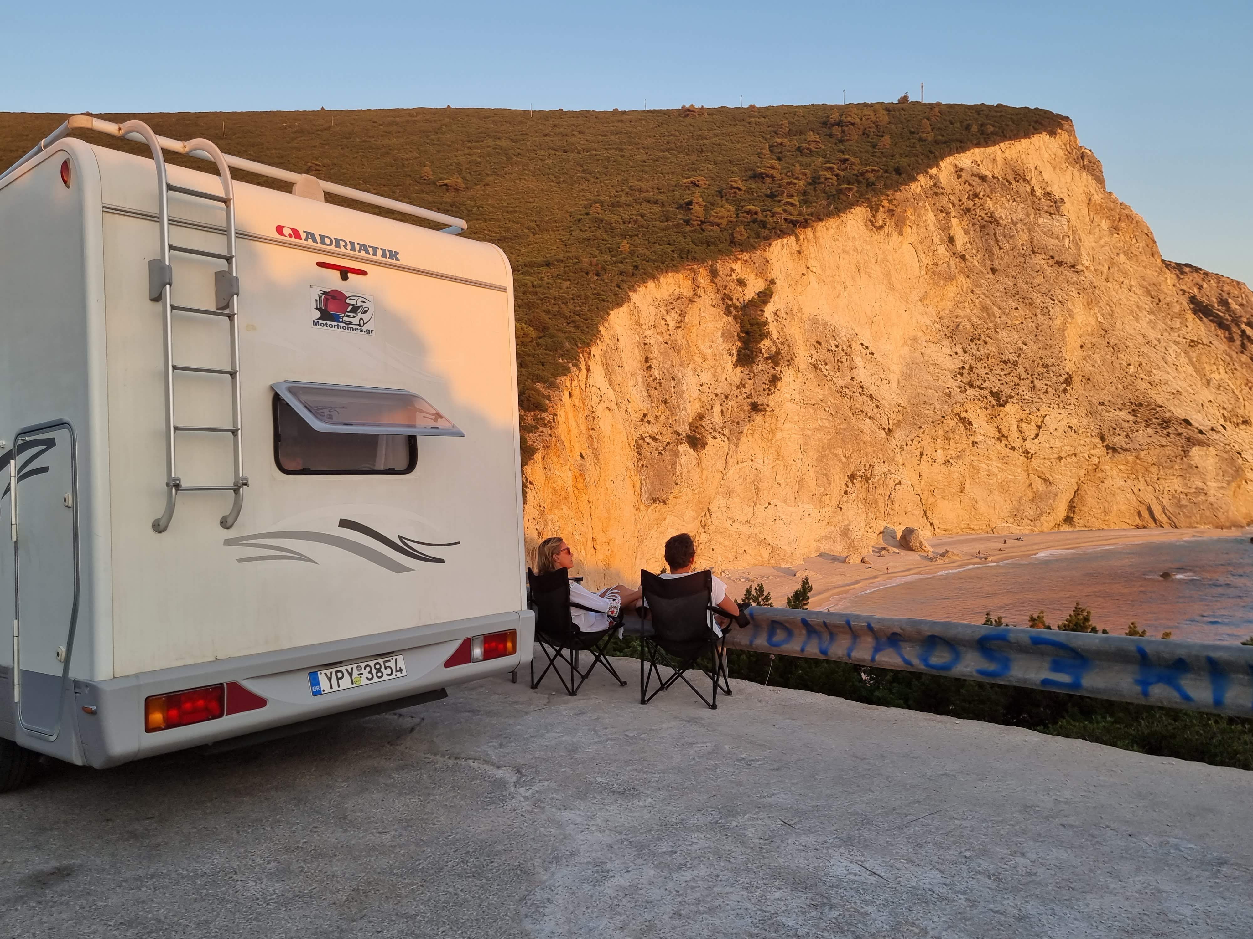 Motorhome acantilado